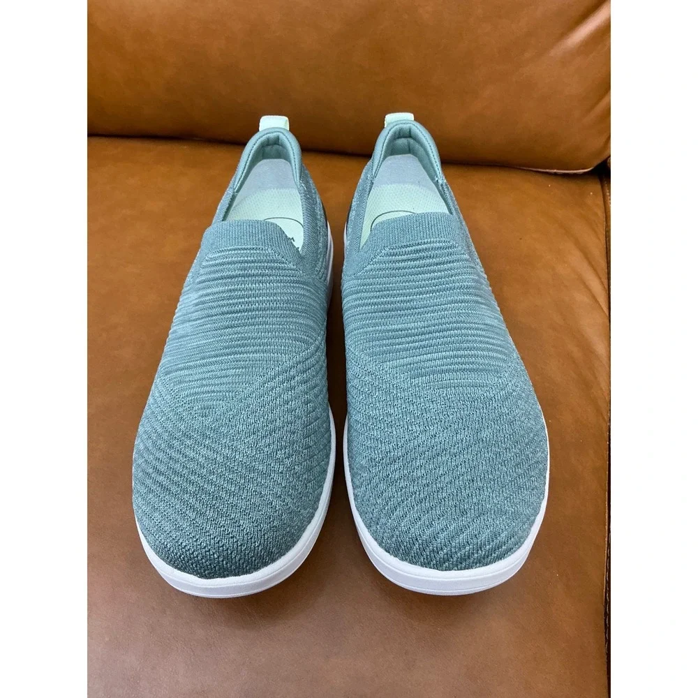 Ryka Limitless Slip-On Sneakers Womens 8W Forest Green Washable Knit
